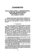 Cover page: Total Population: A Constitutional Basis for Apportionment Reaffirmed in <em>Garza v. Los Angeles County</em>