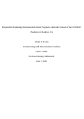 Cover page of Proposal for Evaluating Environmental Justice Programs within the Context of the COVID-19 Pandemic in Stockton, CA