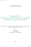 Cover page: Charging the Future:&nbsp; Assessing the environmental impact of a road user charge with mandatory electric vehicle participation