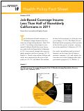 Cover page: Job-Based Coverage Insures Less Than Half of Nonelderly Californians in 2011