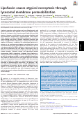 Cover page: Lipofuscin causes atypical necroptosis through lysosomal membrane permeabilization