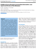 Cover page: Childhood granulomatous periorificial dermatitis: case report and review of the literature