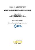 Cover page: Model Validation of Wind Turbine Generator