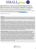 Cover page: High-Efficiency Ultrasound-Guided Regional Nerve Block Workshop for Emergency Medicine Residents