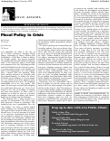 Cover page: Fiscal Policy in Crisis