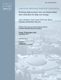 Cover page: Realizing high-accuracy low-cost measurement and verification for deep cost savings: Final Project Report