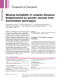 Cover page: Missing heritability of complex diseases: Enlightenment by genetic variants from intermediate phenotypes