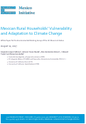 Cover page of Mexican Rural Households' Vulnerability and Adaptation to Climate Change 