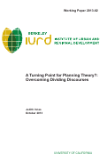Cover page: A Turning Point for Planning Theory?: Overcoming Dividing Discourses