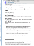 Cover page: Lack of partner impacts newborn health through maternal depression: A pilot study of low-income immigrant Latina women