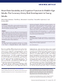 Cover page: Heart Rate Variability and Cognitive Function In Middle-Age Adults: The Coronary Artery Risk Development in Young Adults