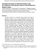 Cover page: An empirical study of cultural evolution: the development of European cooking from medieval to modern times