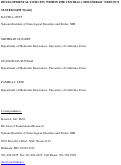 Cover page: Developmental toxicity within the central cholinergic nervous system