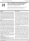 Cover page: Tumor Classification by Partial Least Squares using Microarray Gene Expression Data