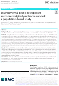 Cover page: Environmental pesticide exposure and non-Hodgkin lymphoma survival: a population-based study