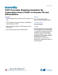 Cover page: ICOS Coreceptor Signaling Inactivates the Transcription Factor FOXO1 to Promote Tfh Cell Differentiation