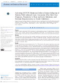 Cover page: Activating NOTCH1 Mutations Define a Distinct Subgroup of Patients With Adenoid Cystic Carcinoma Who Have Poor Prognosis, Propensity to Bone and Liver Metastasis, and Potential Responsiveness to Notch1 Inhibitors