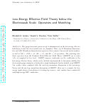 Cover page: Low-energy effective field theory below the electroweak scale: operators and matching