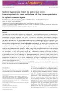 Cover page: Spleen hypoplasia leads to abnormal stress hematopoiesis in mice with loss of Pbx homeoproteins in splenic mesenchyme