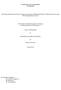 Cover page: Structural and Functional Characterization of the Archaeal DNA Repair Helicase XPB and its Interactions With the Endonuclease Bax1