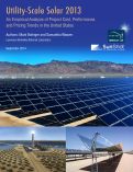 Cover page: Utility-Scale Solar 2013: An Empirical Analysis of Project Cost, Performance, and Pricing Trends in the United States