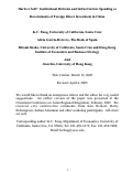 Cover page: Hard or Soft? Institutional Reforms and Infrastructure Spending as Determinants of Foreign Direct Investment in China