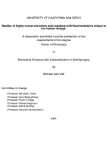 Cover page: Studies of highly conserved amino acid residues with fixed mutations unique to the human lineage.