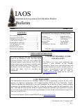 Cover page: IAOS Bulletin 37