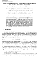 Cover page: Local extinction versus local exponential growth for spatial branching processes