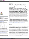 Cover page: Multiscale, multimodal analysis of tumor heterogeneity in IDH1 mutant vs wild-type diffuse gliomas