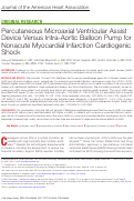 Cover page: Percutaneous Microaxial Ventricular Assist Device Versus Intra-Aortic Balloon Pump for Nonacute Myocardial Infarction Cardiogenic Shock.