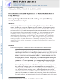 Cover page: Household Income and Trajectories of Marital Satisfaction in Early Marriage