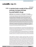 Cover page: A whole-brain model of the neural entropy increase elicited by psychedelic drugs.