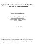 Cover page: Optical People Counting for Demand Controlled Ventilation: A Pilot Study of Counter Performance