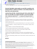 Cover page: Oral and injectable contraceptive use and HIV acquisition risk among women in four African countries: a secondary analysis of data from a microbicide trial