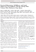 Cover page: Perceived Effectiveness, Self-efficacy, and Social Support for Oral Appliance Therapy Among Older Veterans With Obstructive Sleep Apnea