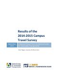 Cover page: Results of the 2014-15 Campus Travel Survey