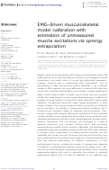 Cover page: EMG-driven musculoskeletal model calibration with estimation of unmeasured muscle excitations via synergy extrapolation
