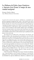 Cover page: La Habana de Antonio José Ponte y Pedro Juan Gutiérrez: el mapa de una ciudad marginal