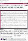 Cover page: Patient-reported outcomes 6 months after enhanced recovery after colorectal surgery