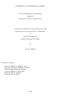 Cover page: Iterative equalization and decoding applied to underwater acoustic communication