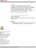 Cover page: Correction: Identifying social science engagement within agroecology: Classifying transdisciplinary literature with a semi-automated textual classification method.