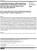 Cover page: Longitudinal Evaluation of Myocardial Fatty Acid and Glucose Metabolism in Fasted and Nonfasted Spontaneously Hypertensive Rats Using MicroPET/CT