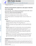 Cover page: Affective Neuropsychiatric Symptoms as Early Signs of Dementia Risk in Older Adults