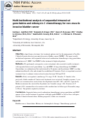 Cover page: Multi-institutional analysis of sequential intravesical gemcitabine and mitomycin C chemotherapy for non–muscle invasive bladder cancer