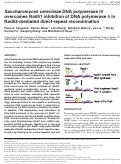 Cover page: Saccharomyces cerevisiae DNA polymerase IV overcomes Rad51 inhibition of DNA polymerase δ in Rad52-mediated direct-repeat recombination