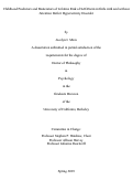 Cover page: Childhood Predictors and Moderators of Lifetime Risk of Self-Harm in Girls with and without Attention Deficit Hyperactivity Disorder