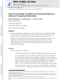 Cover page: Thirst for Knowledge: The Effects of Curiosity and Interest on Memory in Younger and Older Adults