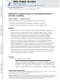 Cover page: Implications of learning theory for developing programs to decrease overeating