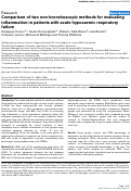 Cover page: Comparison of two non-bronchoscopic methods for evaluating inflammation in patients with acute hypoxaemic respiratory failure